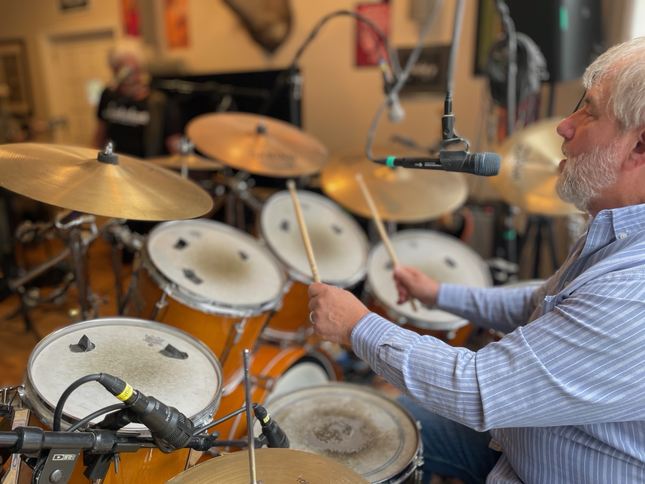 Band performing live